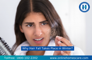 Why hair fall takes place in winter?